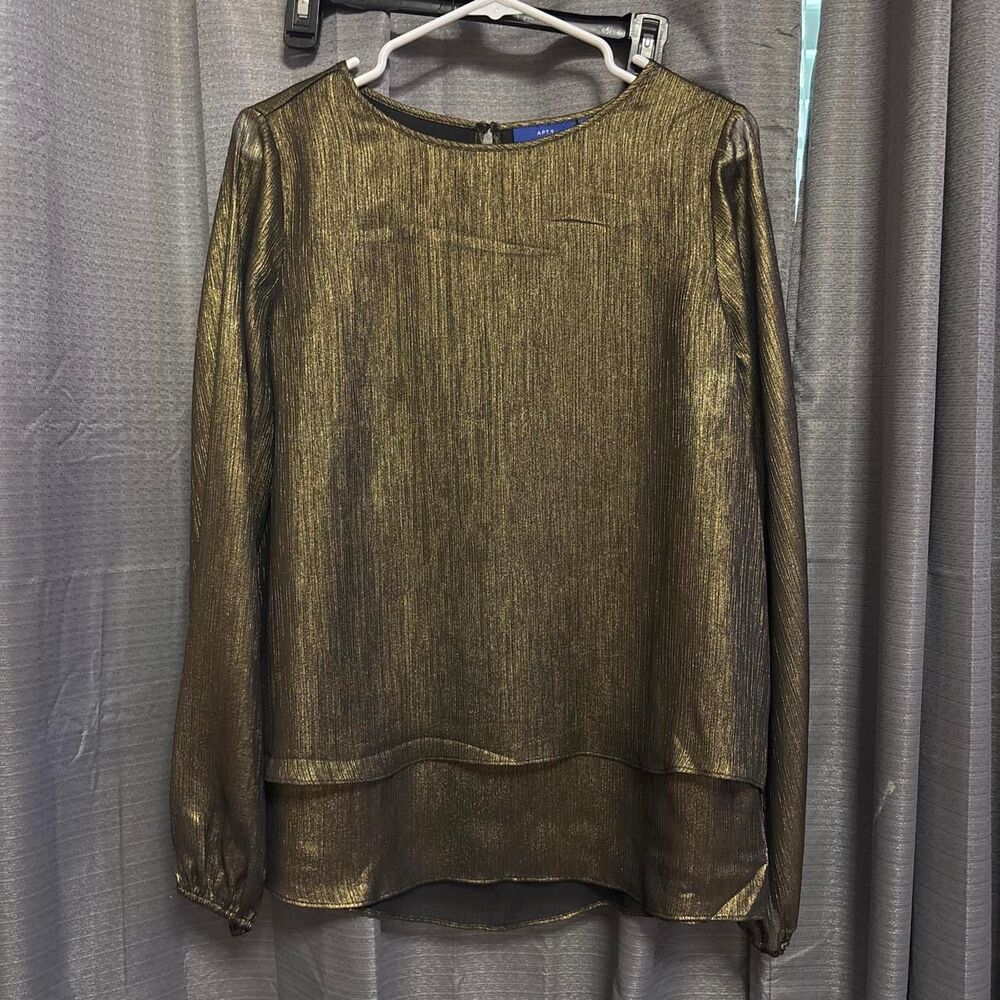 Apt-9 Women's Gold and Green Crop-top